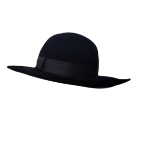 & Other Stories black 100% wool fedora hat